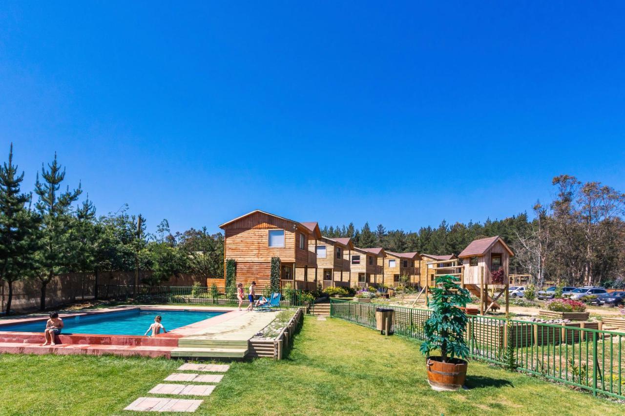 Cabana En Tunquen Con Parrilla, Fogon, Piscina Y Bosque Екстер'єр фото