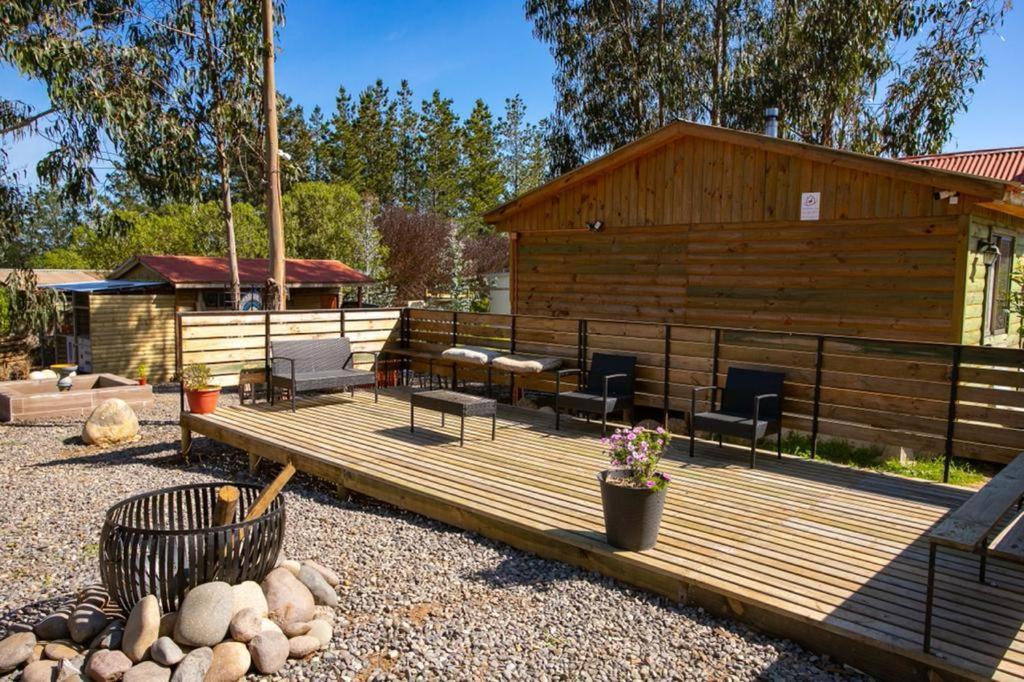 Cabana En Tunquen Con Parrilla, Fogon, Piscina Y Bosque Екстер'єр фото